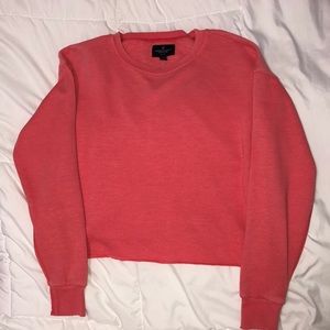 Coral American Eagle Cropped Sweater